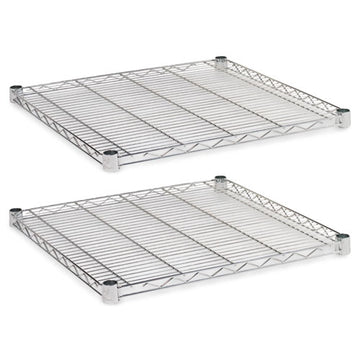 Alera® Industrial Wire Shelving Extra Wire Shelves, 36w X 18d, Silver, 2 Shelves-carton freeshipping - TVN Wholesale
